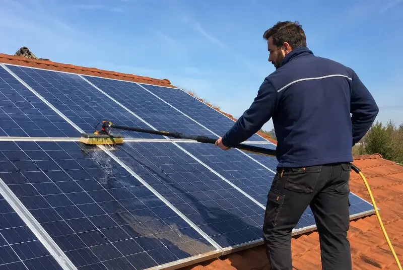 Nettoyage et entretien de panneaux solaires à Montriond